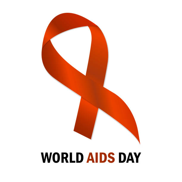 ilustrações de stock, clip art, desenhos animados e ícones de world aids day. aids awareness ribbon. the 1st december. vector illustration - aids awareness ribbon