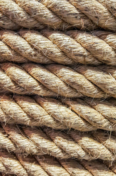 istock The light brown hemp rope. 1065005360