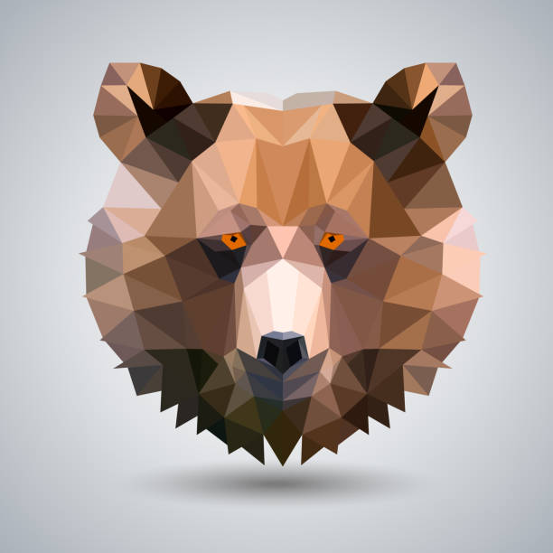 istock Abstract polygonal tirangle animal bear. Hipster animal illustration. 1065010322