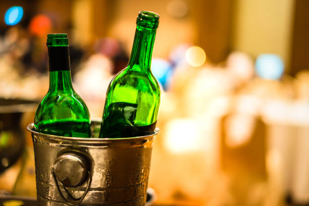 istock Putting green bottle in an ice bucket. 1065011356