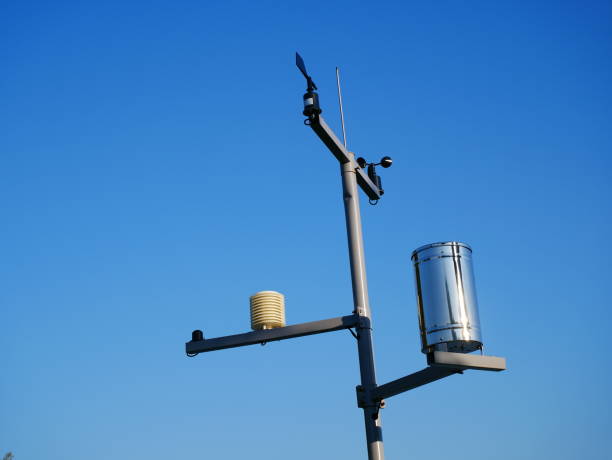 istock Modern Solar Powered Weather Station weather  with anemometers 1065013338