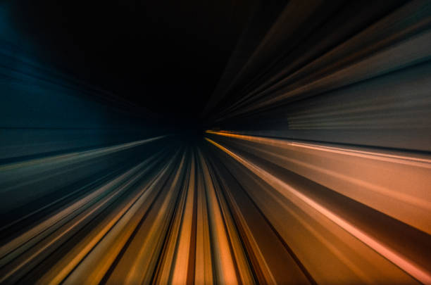 istock Subway tunnel with Motion blur of a city from inside 1065014110