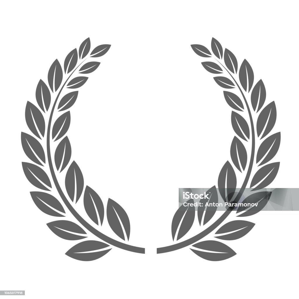 Laureate wreath - glory laurel wreath symbol Award stock vector