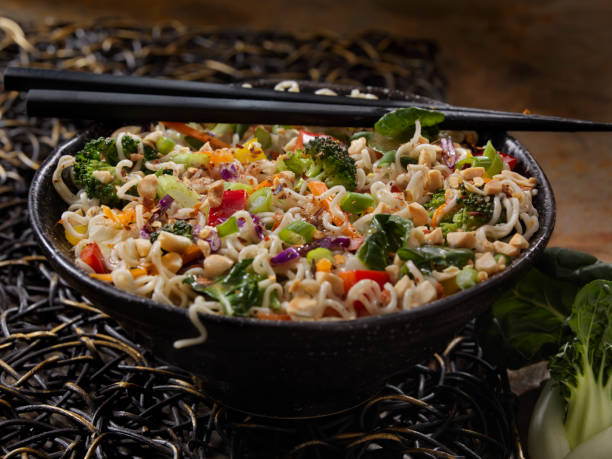 istock Cold Asian Salad with Ramen Noodles 1065027326