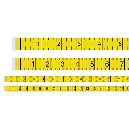 Tape Measure Presets Centimeter With Inches And Centimeters Stock  Illustration - Download Image Now - iStock