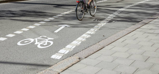 istock A bicycle on a bike path. 1065039160