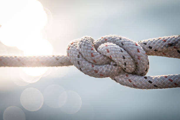 nó de marinheiro, nó amarrado - tied knot - fotografias e filmes do acervo