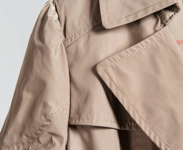 istock Beige coat neckline detail close-up 1065044038