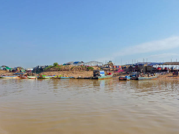 istock Floating house boat, Cambodia 1065045740