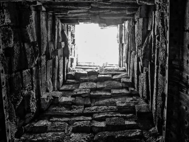 An old bricks chimney at Angkor Wat, Cambodia
