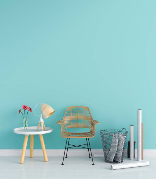 istock Chair in living room for mockup, 3D rendering 1065046532