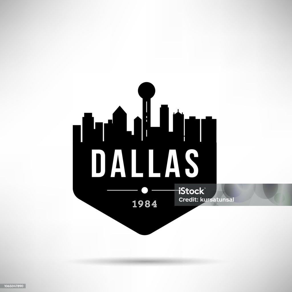 Dallas City Modern Skyline Vector Template Dallas - Texas stock vector