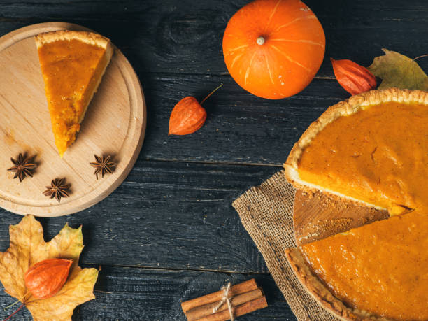 istock Traditional pumpkin pie for thanksgiving 1065050454