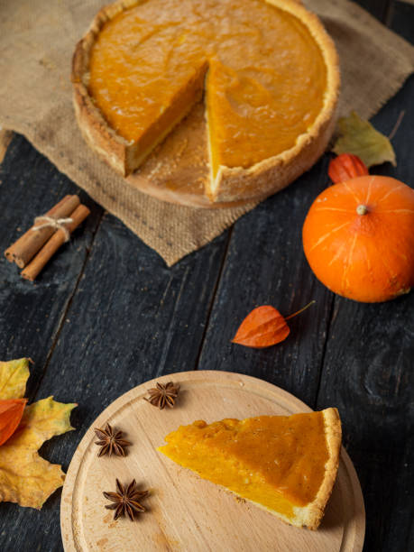 istock Traditional pumpkin pie for thanksgiving 1065050482
