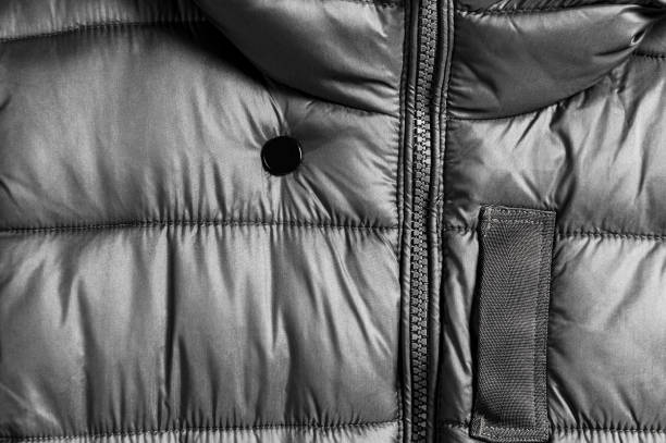 istock Grey down jacket zipper detail 1065054282