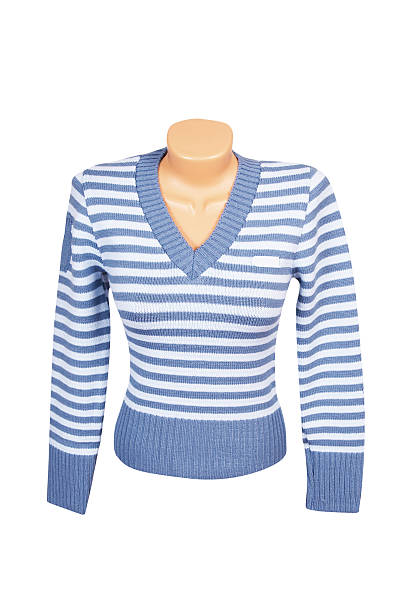 istock Wonderful striped sweater on a white. 106506405