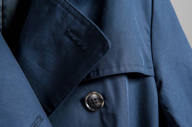 istock Black button detail close-up for men's coat 1065078448
