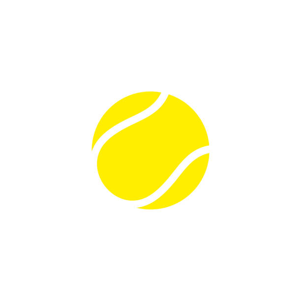 illustrazioni stock, clip art, cartoni animati e icone di tendenza di palla da tennis. icona - tennis