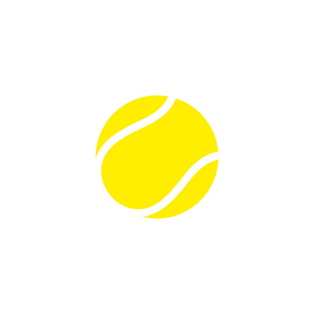 piłka tenisowa. ikona - tennis stock illustrations