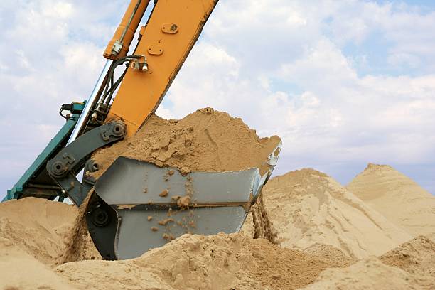 Shovel bucket stock photo