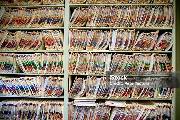 Medical Records Stock Photo - Download Image Now - Medical Record, File Folder, Doctor's Office