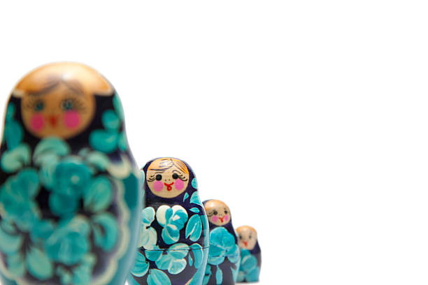istock russian nesting dolls (babushka) in a row and shallow dof 106511315