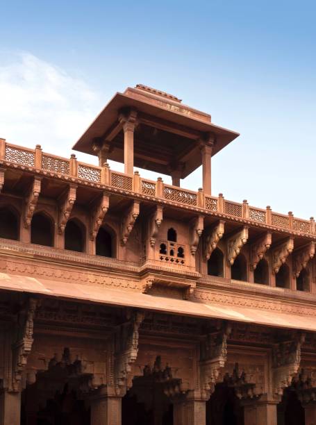 istock Jahangir Palace On Blue Sky Background In Agra Fort , India 1065118544