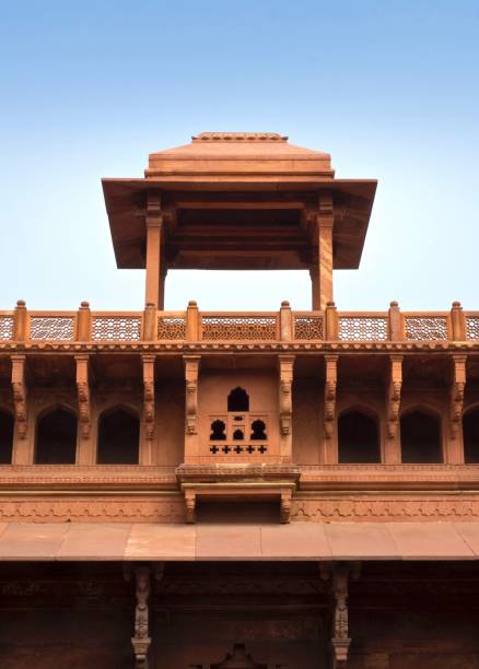 istock Palace On Blue Sky Background At Agra Fort , India 1065118582