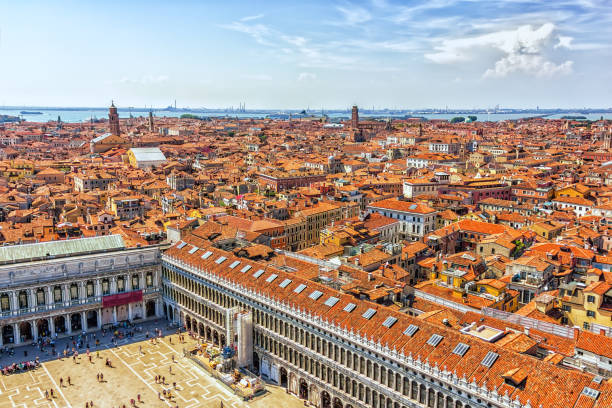 istock Piazza San Marco and Venice roofs, panoramic view 1065119036