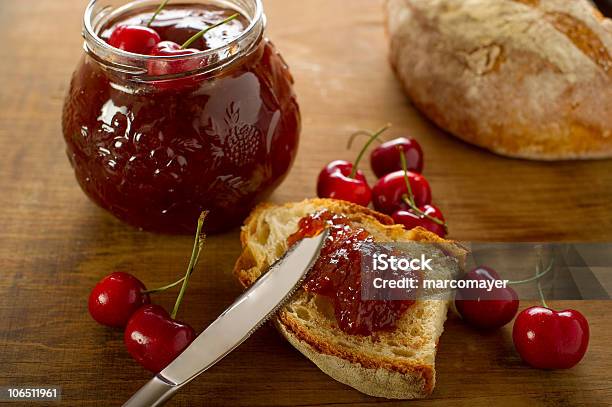 Cherry Jam Stock Photo - Download Image Now - Bread, Breakfast, Cherry