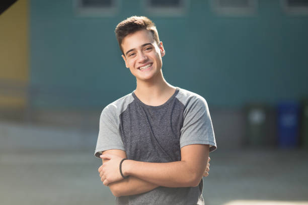istock Beautiful teenage boy smiling 1065120148