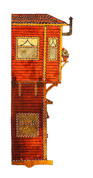 House Figure from Turkish Shadow Puppet Tradition House Figure from The Turkish Shadow Puppet Tradition: "Karagoz and Hacivat" hacivat karagoz stock pictures, royalty-free photos & images