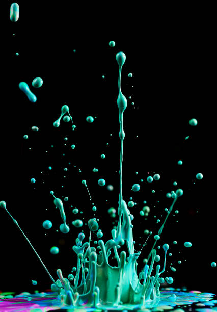 istock Dancing colored paint. Abstract sculpture dye. Splash of ink on a black background 1065125730