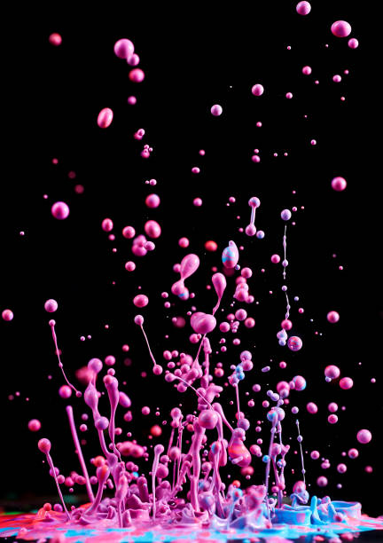 istock Dancing colored paint. Abstract sculpture dye. Splash of ink on a black background 1065125788