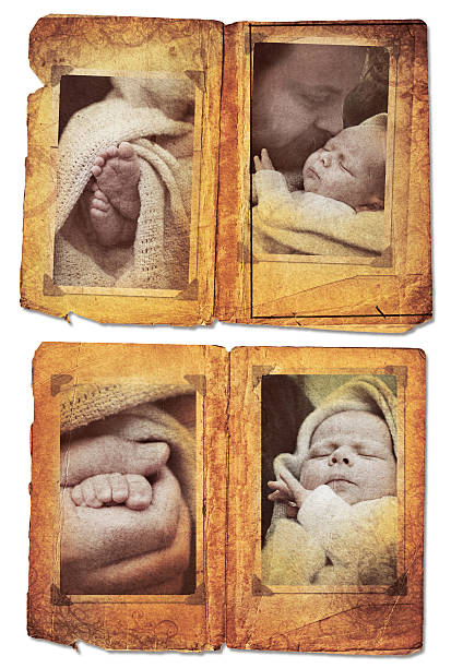 istock Grunge album pages with photo frames 106512579