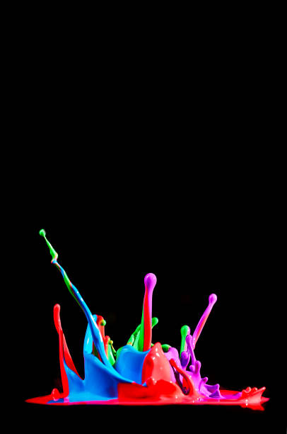 istock Dancing colored paint. Abstract sculpture dye. Splash of ink on a black background 1065125896