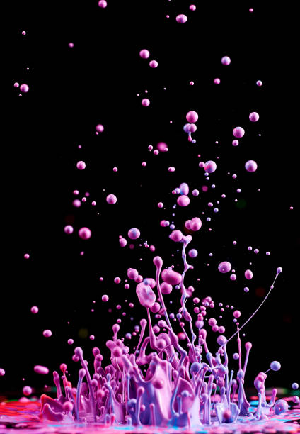 istock Dancing colored paint. Abstract sculpture dye. Splash of ink on a black background 1065129750
