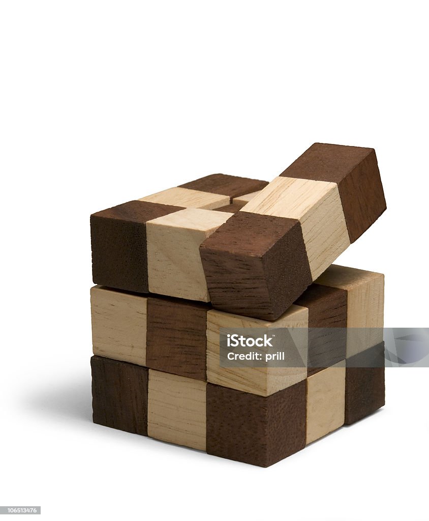 Rompecabezas 3D de madera - Foto de stock de Adversidad libre de derechos