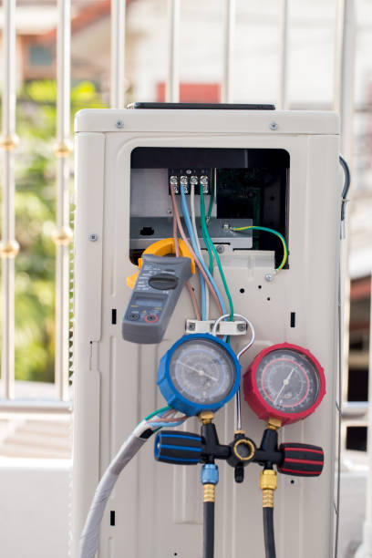 istock Clamp amp meter, electrician use Clamp amp meter for check or measureing the current of electrical motor system. 1065142674