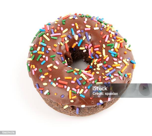 Donut Mit Schokoguss Stockfoto und mehr Bilder von Bunt - Farbton - Bunt - Farbton, Bäckerei, Dessert