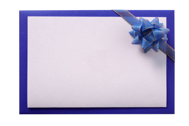 istock Invite card blue ribbon white copy space isolated 1065147318