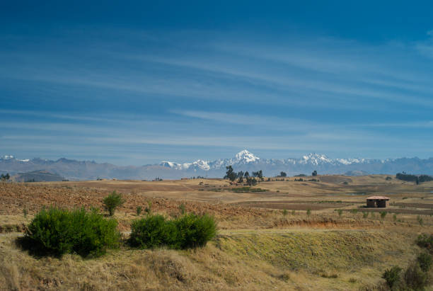 istock Landscape in the Peruvian Andes with an Impressive Snow Covered Mountain Range 1065148580