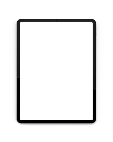 Tablets isolated on a white background with a blank screen.Tablets isolated on a white background with a blank screen.