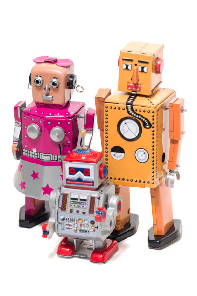 istock tin toy robot family 1065149022