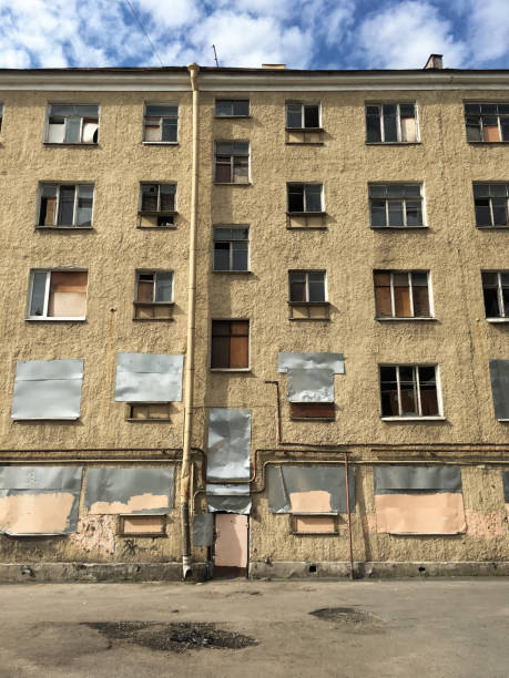 istock Saint-Petersburg architecture. Empty abandoned desolate old brick building 1065154110