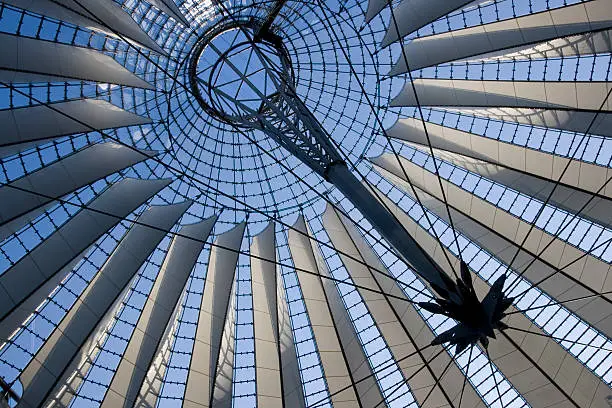 Modern roof construction in Berlin.