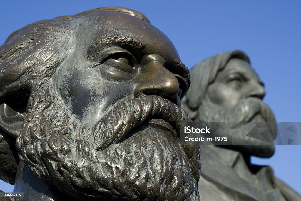 Marx and Engels Marx and Engels' monument in Berlin with focus on Karl Marx. Karl Marx Stock Photo