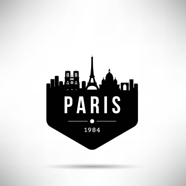 ilustrações de stock, clip art, desenhos animados e ícones de paris city modern skyline vector template - paris square architecture travel destinations urban scene