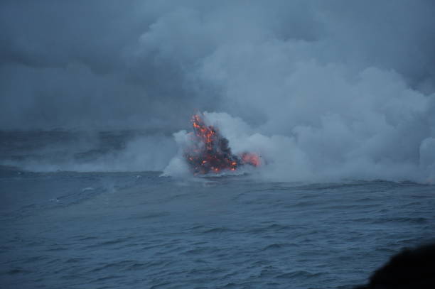 istock Volcanic eruption in Hawaii. 1065156620