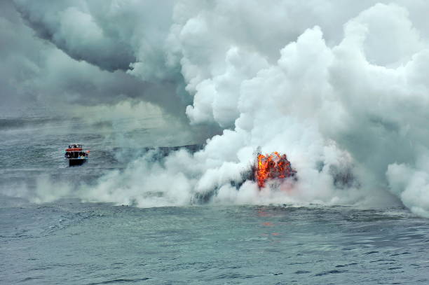 istock Volcanic eruption in Hawaii. 1065158838